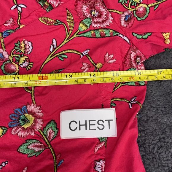 Vtg Johnny Was BIYA Cotton S Floral Embroidered Flowers Jacket Blazer Top - Picture 8 of 11